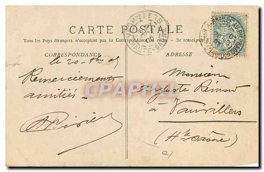 CPA Marseille Ascenseurs de N D de la Garde  — Rückseite