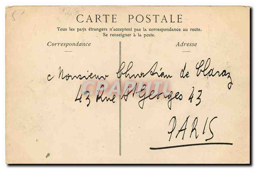 CPA Bordeaux Portail de l'Eglise Sainte Croix  — Verso