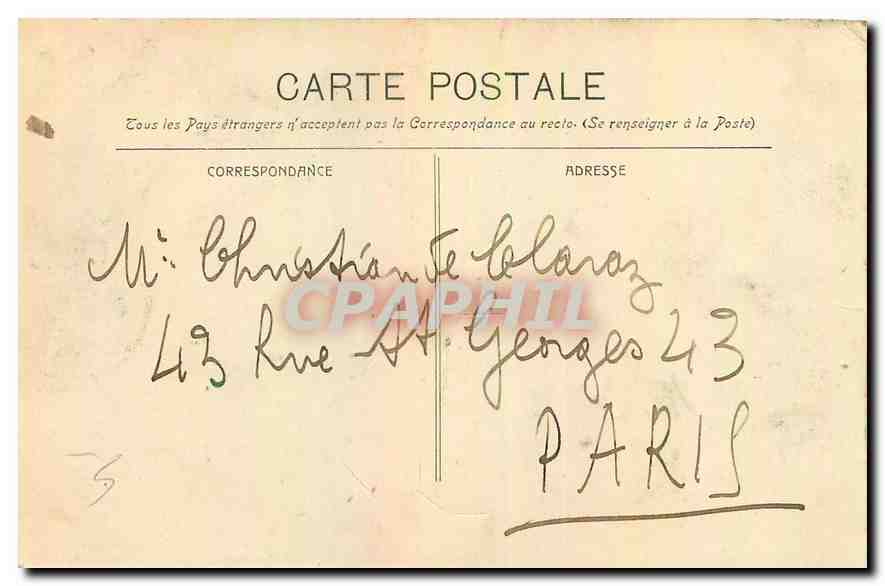 CPA Marseille L'Eglise St Vincent de Paul Les Reformes  — Verso