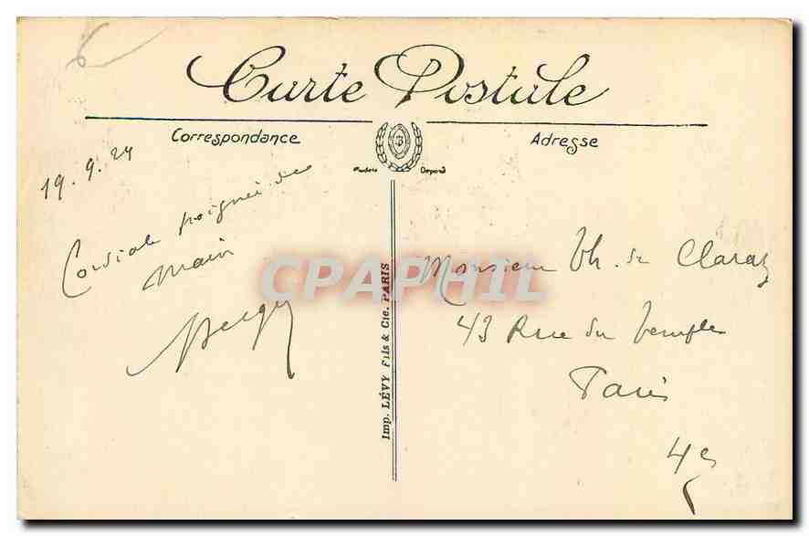 CPA Marseille Le Phare Sainte Marie et un coin de la Jetee  — Verso