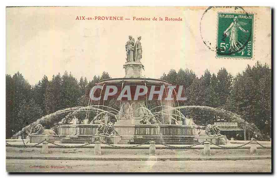 CPA Aix en Provence Fontaine de la Rotonde 