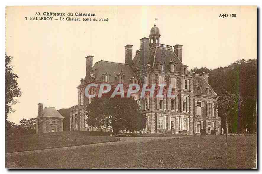 CPA Chateaux de Calvados Balleroy Le Chateau cote du Parc 