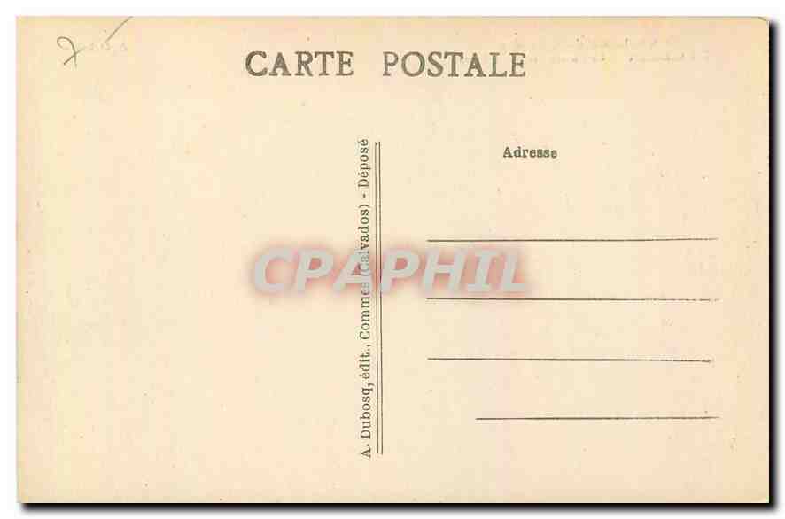 CPA Chateaux de Calvados Balleroy Le Chateau cote du Parc  — Back