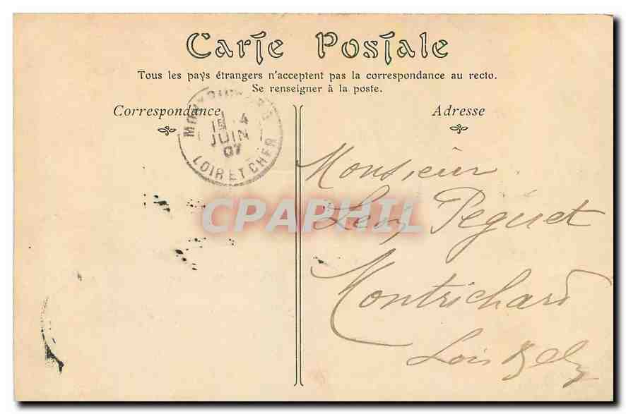 CPA Loches Le Donjon et la Tour Louis XI  — Rückseite