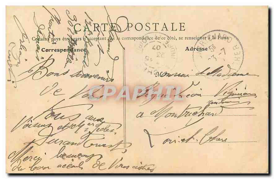 CPA Loches I et L Partie principale de l'ancien Donjon  — Rückseite