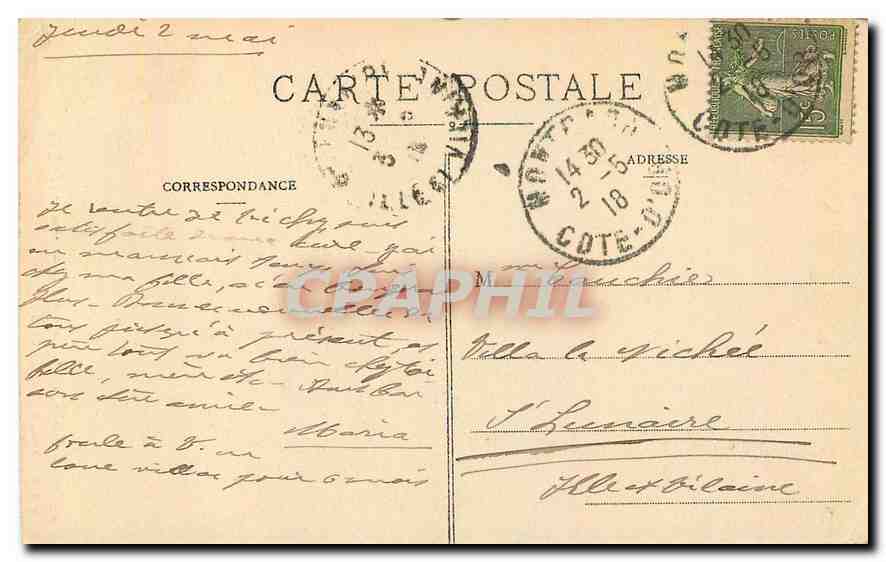 CPA Blanzy Chateau de Plessis Entree principale  — Rückseite