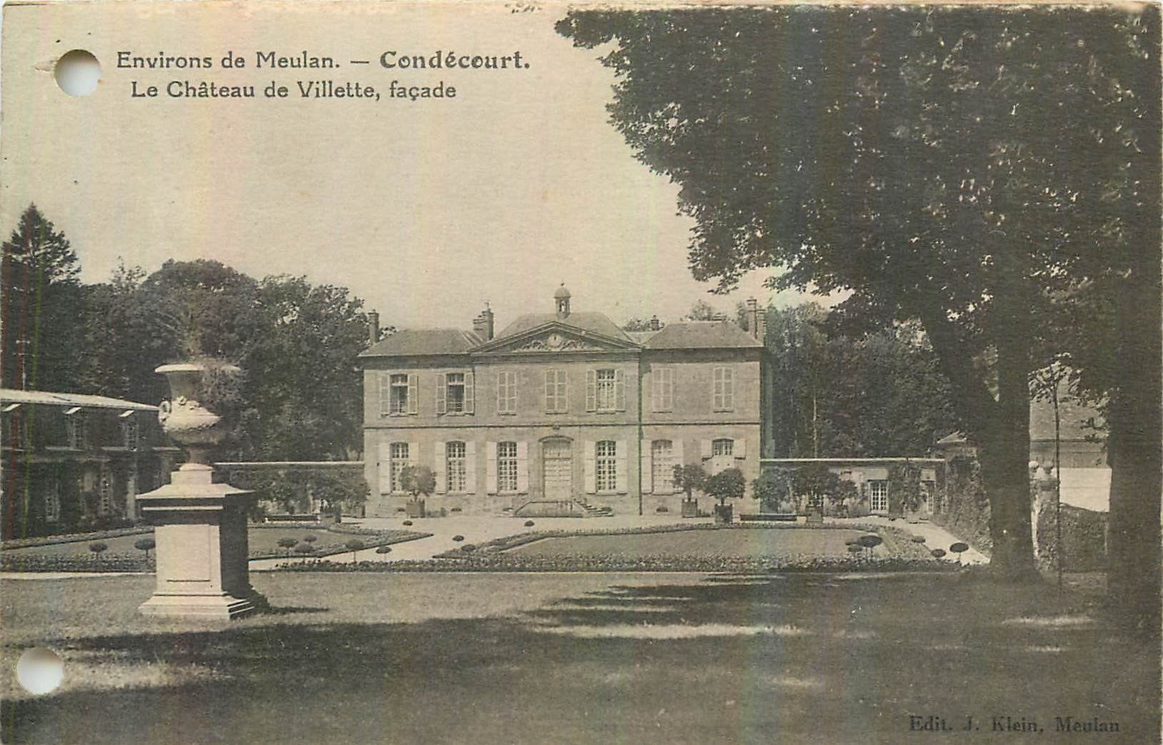 CPA Environs de Meulan Condecourt Le Chateau de Villette facade 