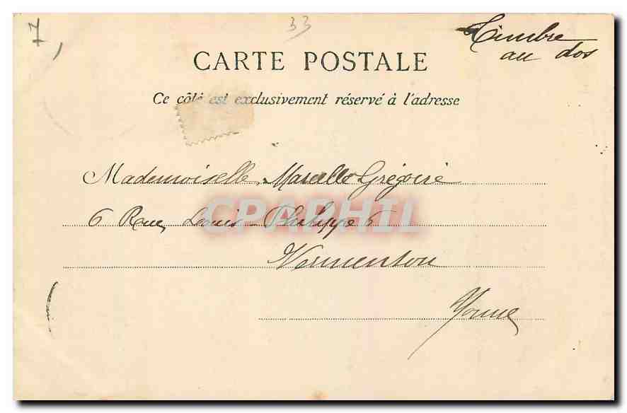 CPA Bordeaux Le Monument des Girondins et les Quinconces  — Verso