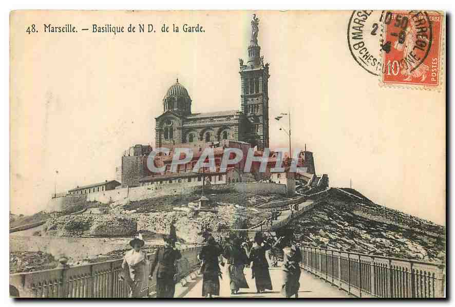 CPA Marseille Basilique de N D de la Garde 