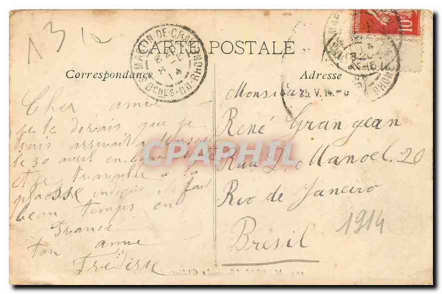 CPA Marseille Le Chateau d'If  — Verso