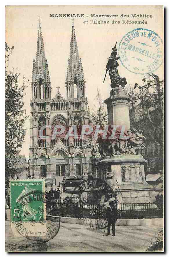 Marseille - Monument des Mobiles et l'Église des Réformées