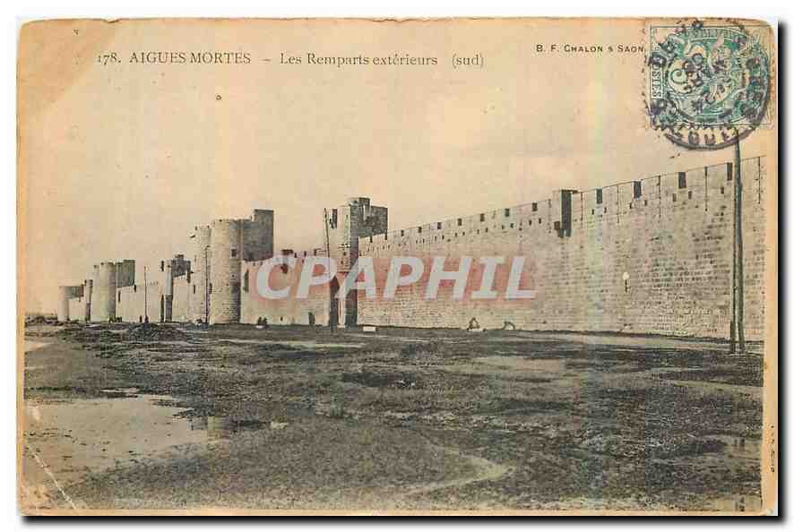CPA Aigues Mortes Les Remparts exterieurs sud 