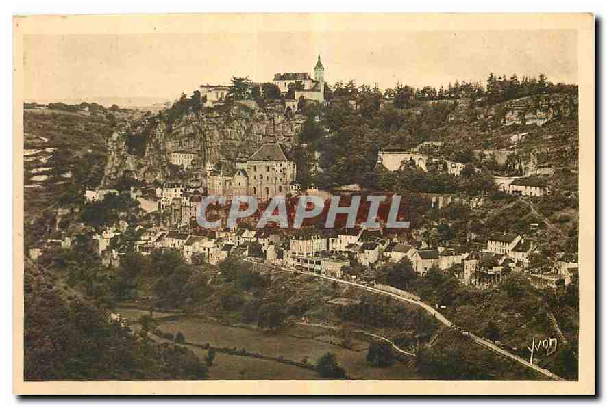 Rocamadour (Lot) — Vue générale (côté Est) — J. Yvon