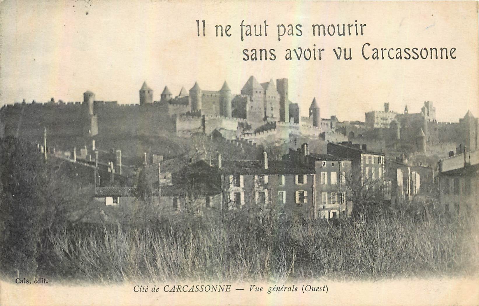 CPA Cite de Carcassonne Vue generale Ouest 