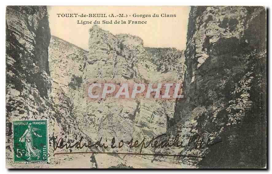 CPA Touet de Beuil A M Gorges du Cians Ligne du Sud de la France 