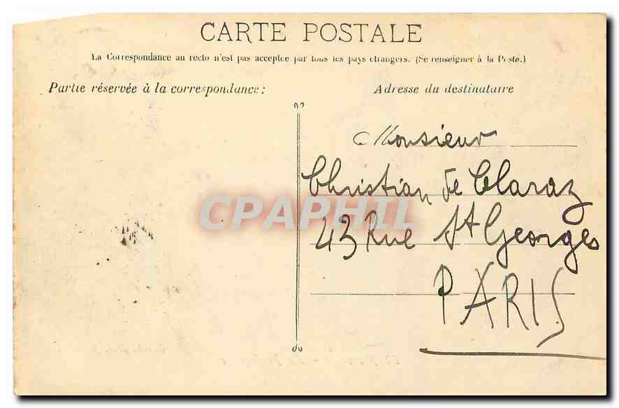CPA Marseille La Prefecture  — Rückseite