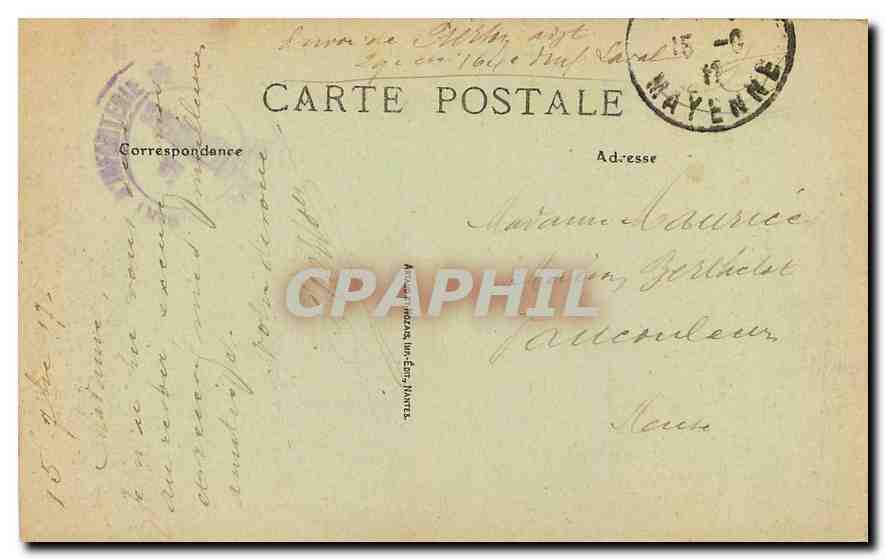 CPA Laval Le Vieux Pont le Chateau  — Rückseite