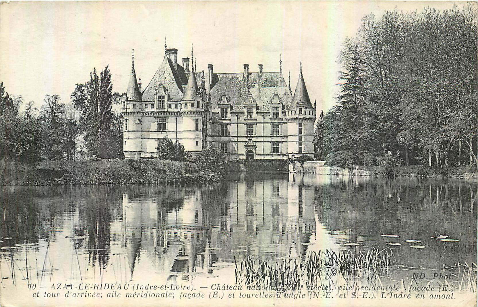 CPA Azay le Rideau Indre et Loire Chateau L'Indre en amont 