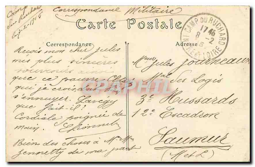 CPA Azay le Rideau Indre et Loire Chateau L'Indre en amont  — Rückseite