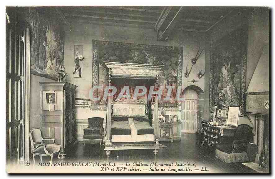 CPA Montreuil Bellay M et L Le Chateau monument historique Salle de Longueville 