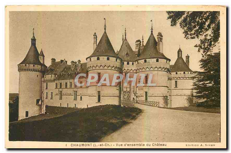Chaumont (Loire-et-Cher) — Vue d'ensemble du Château — Édition A. Simon