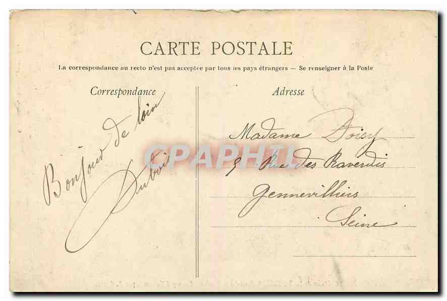 CPA Chateau de la Boissiere S et O Mort au Champ d'Honneur  — Rückseite