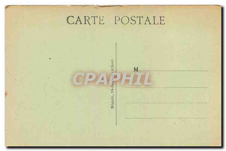 CPA Environs de Vichy Busset Le Chateau des Bourbons cote Sud  — Rückseite