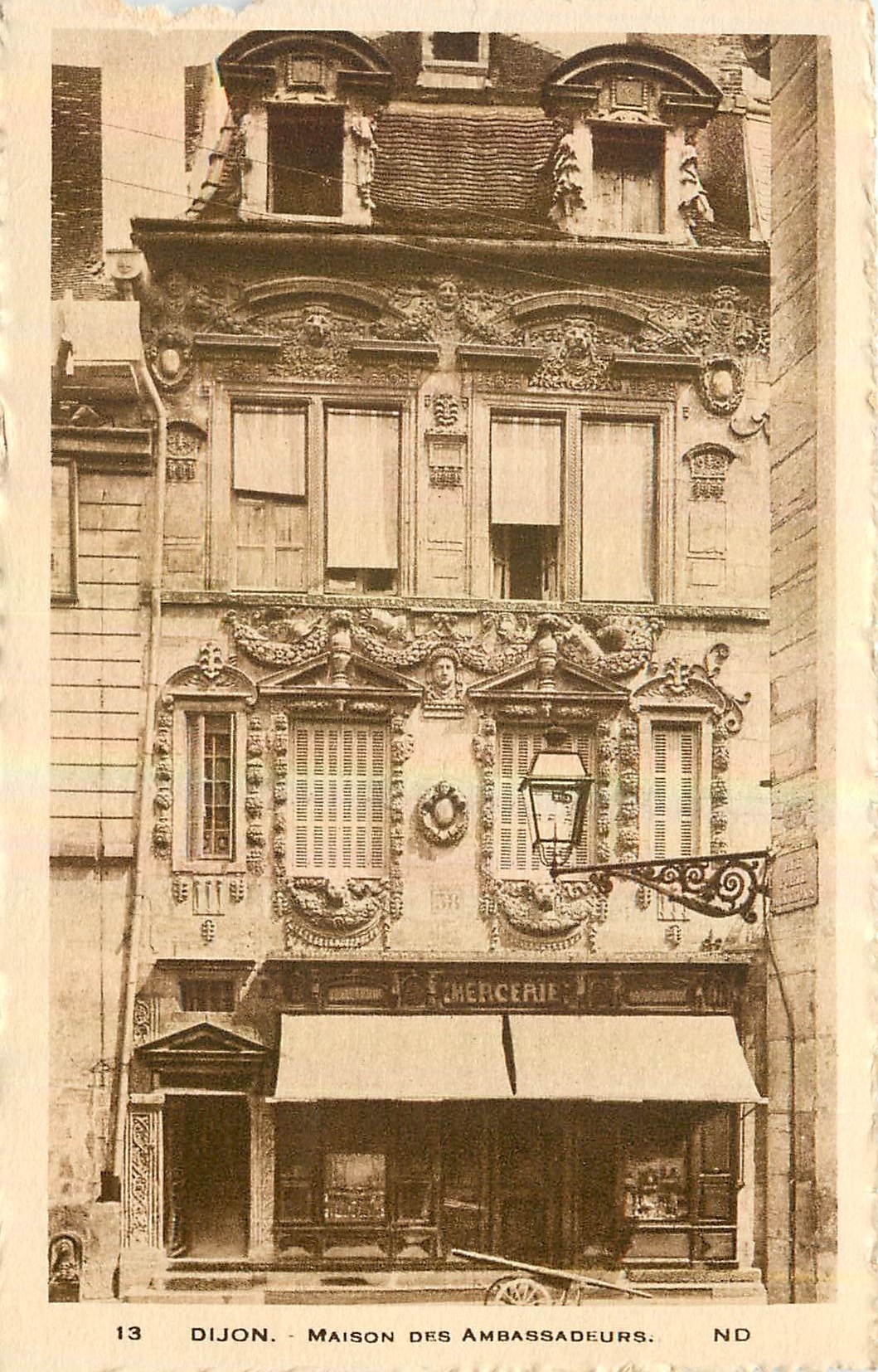 CPA Dijon Maison des Ambassadeurs Mercerie
