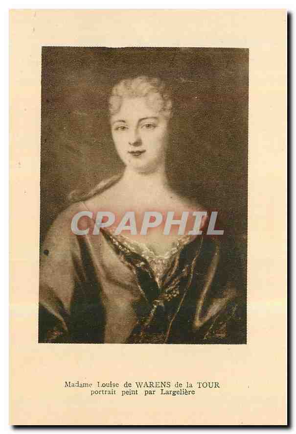 CPA Madame Louise de Warens de la Tour portrait peint par Largeliere 