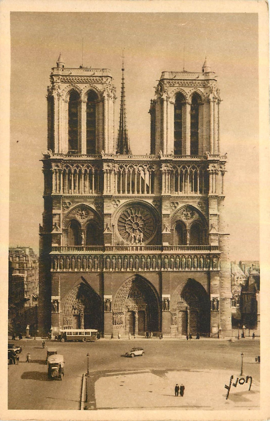 CPA Paris en flanant Notre Dame facade 