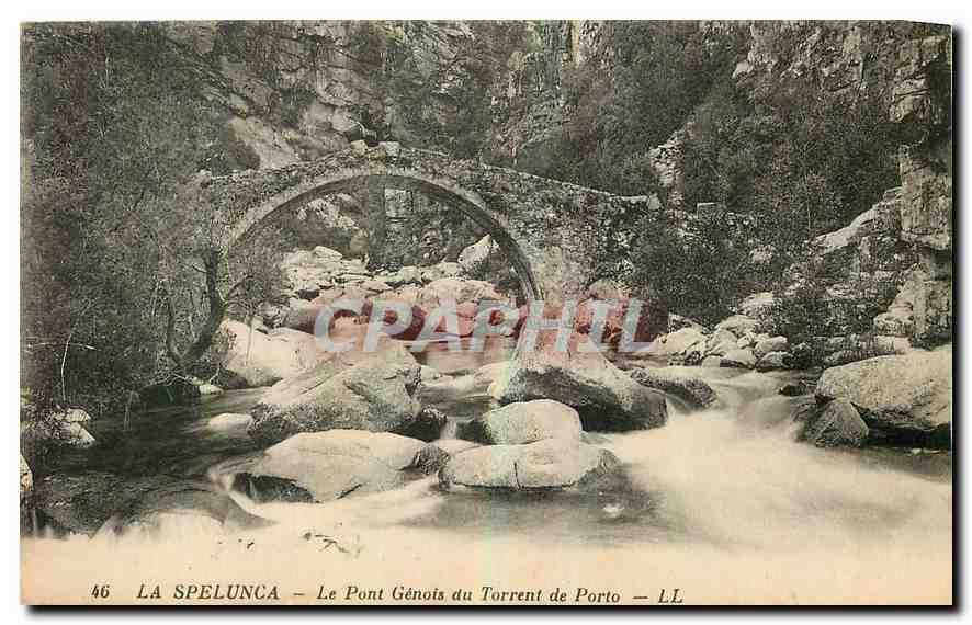 CPA La Spelunca Le Pont Genois du Torrent de Porto 