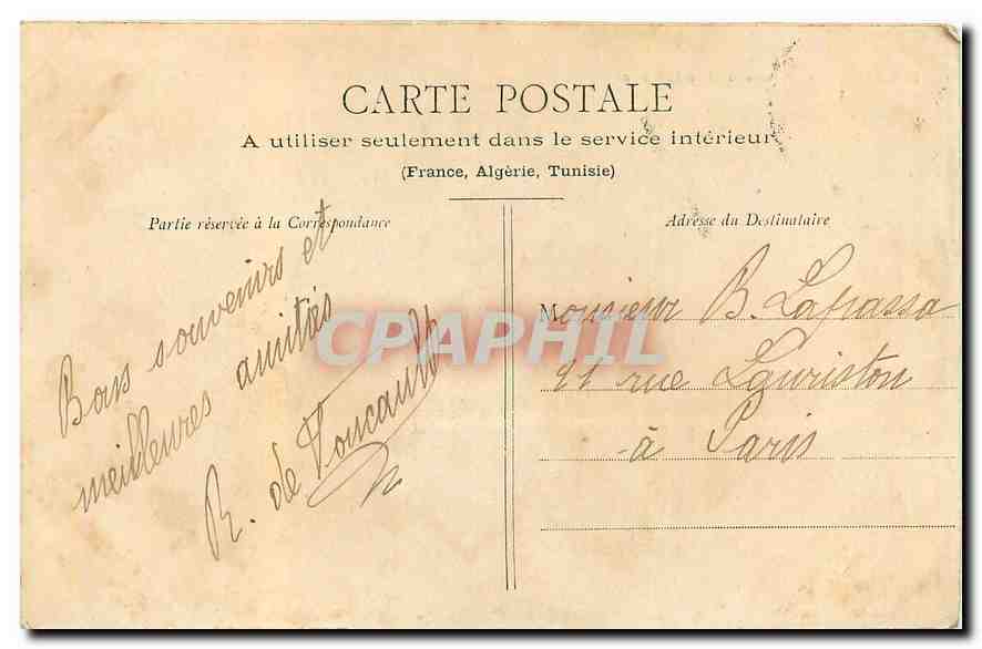 CPA Port Louis Chapelle et Place St Pierre  — Back