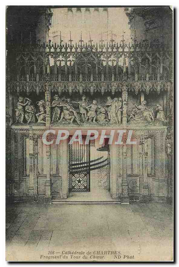 CPA Cathedrale de Chartres Fragment du Tour du Choeur 