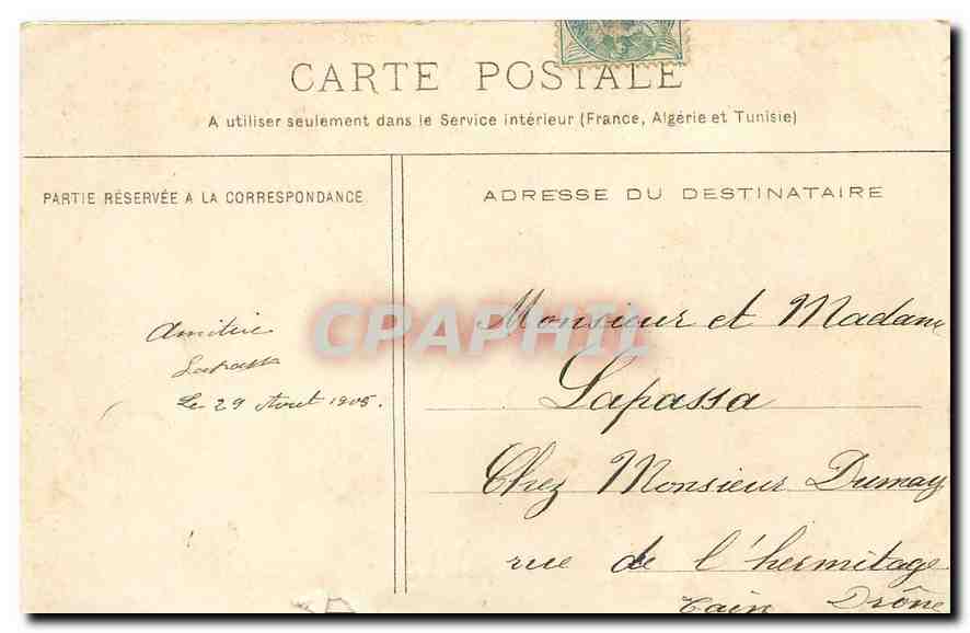 CPA Tournon Les Prisons ancien Chateau du Cardinal de Tournon  — Back