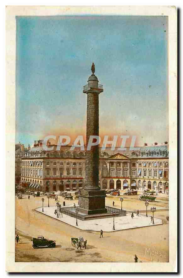 CPA Les Petits Tableaux de Paris La colonne Vendome Place Vendome Sur la Colonne statue de Napoleon 