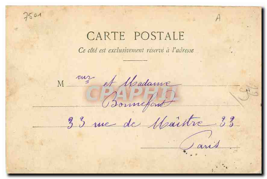 CPA Paris La Fontaine des Innocents  — Rückseite
