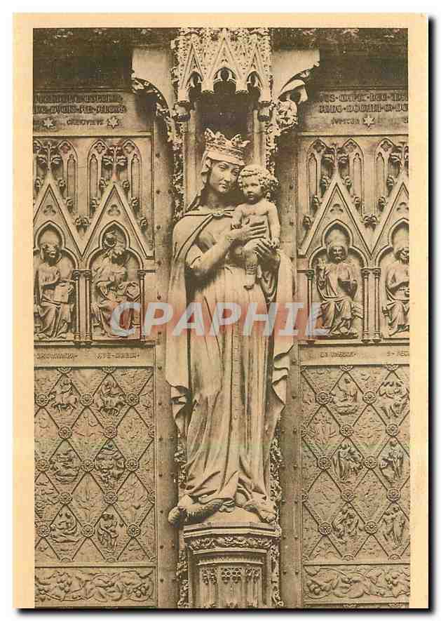 CPA Cathedrale de Strasbourg La Madone au grand Portail 