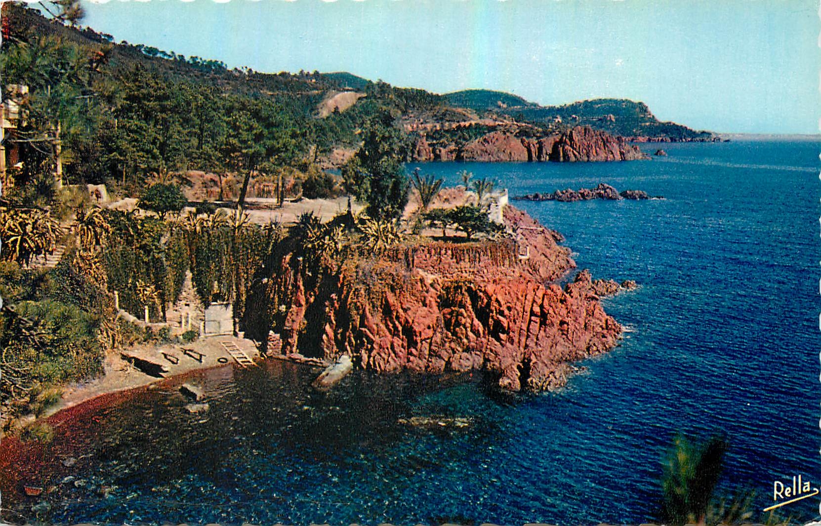 CPA La Route de la Corniche d'Or Le Trayas Var Les Calaques Rouges 