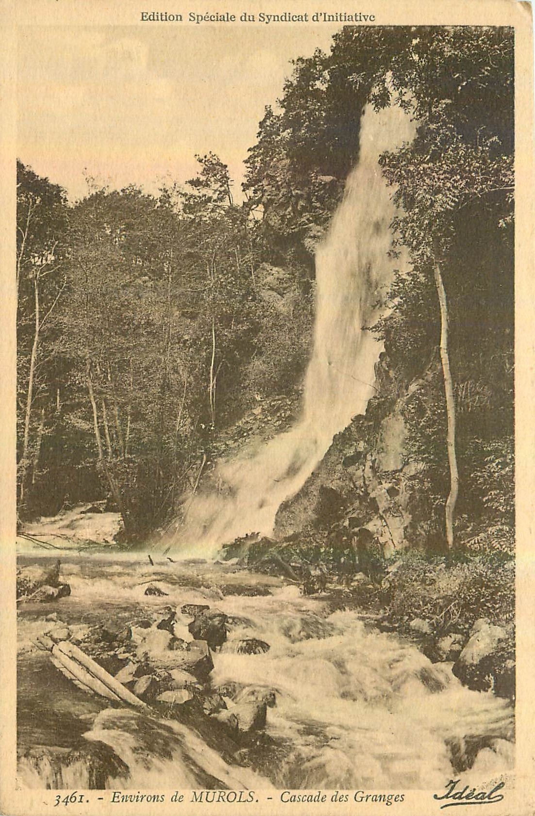 CPA Environs de Murols Cascade des Granges 