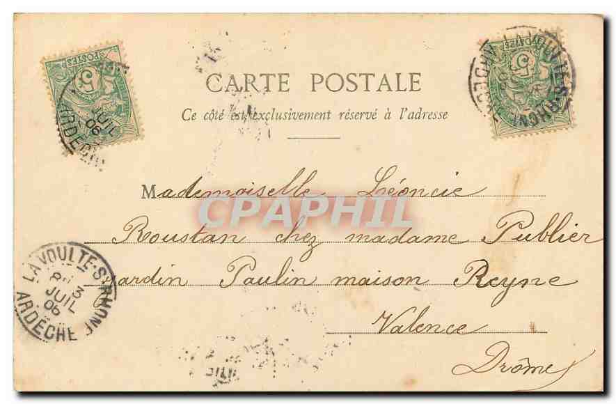CPA Lavoulte sur Rhone Chateau et Pont suspendu  — Rückseite