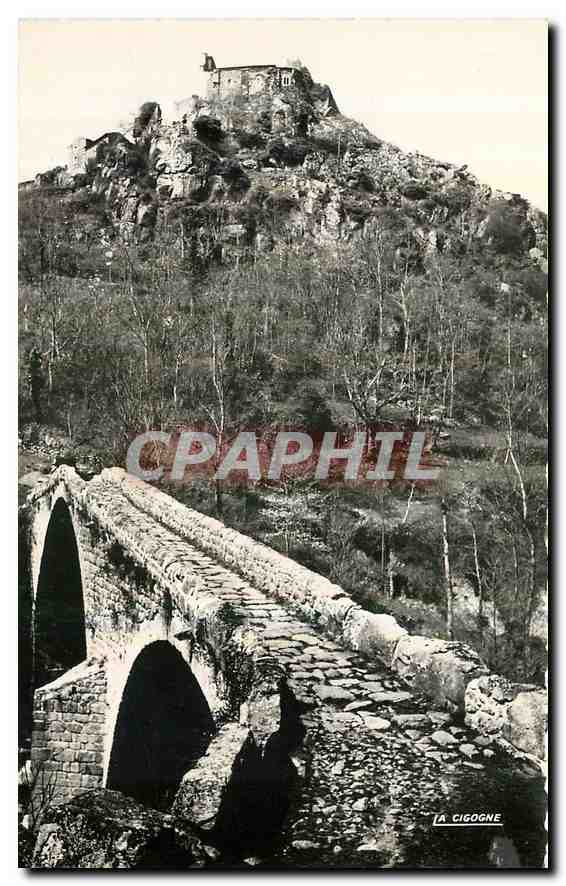 CPA Chalencon Haute Loire Chasse et Peche Ruines feodales le pont du Diable 