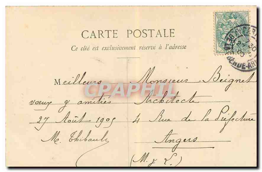 CPA Paris Eglise St Leu  — Verso