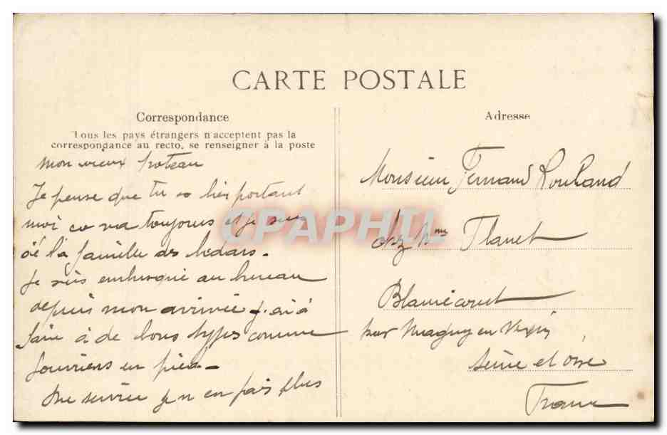 Algerie Algeria Alger CPA Bateau — Back