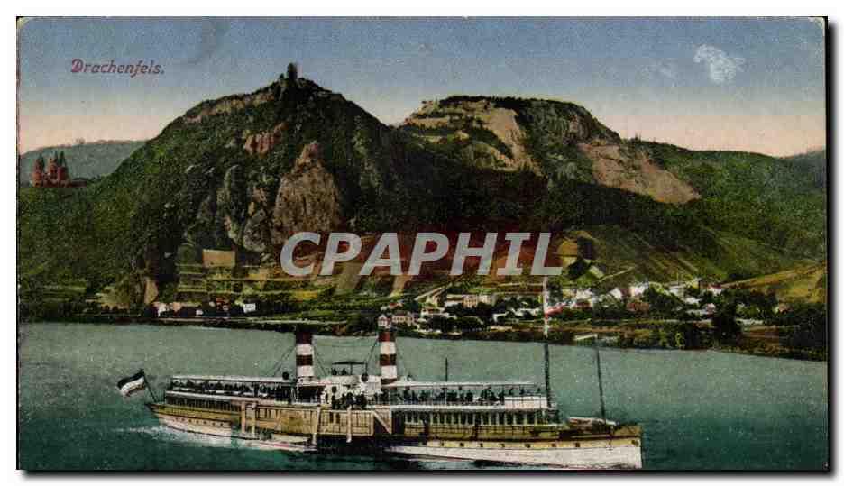 Allemagne Germany CPA Drachenfels (bateau ship)