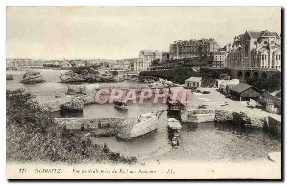 Biarritz CPA Vue generale prise du port des pecheurs