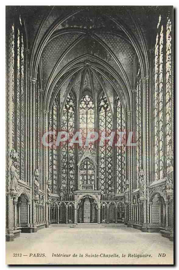 CPA Paris Interieur de la Sainte Chapelle le Reliquaire 
