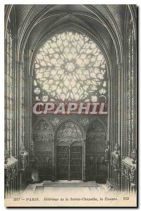 CPA Paris Interieur de la Sainte Chapelle la Rosace 