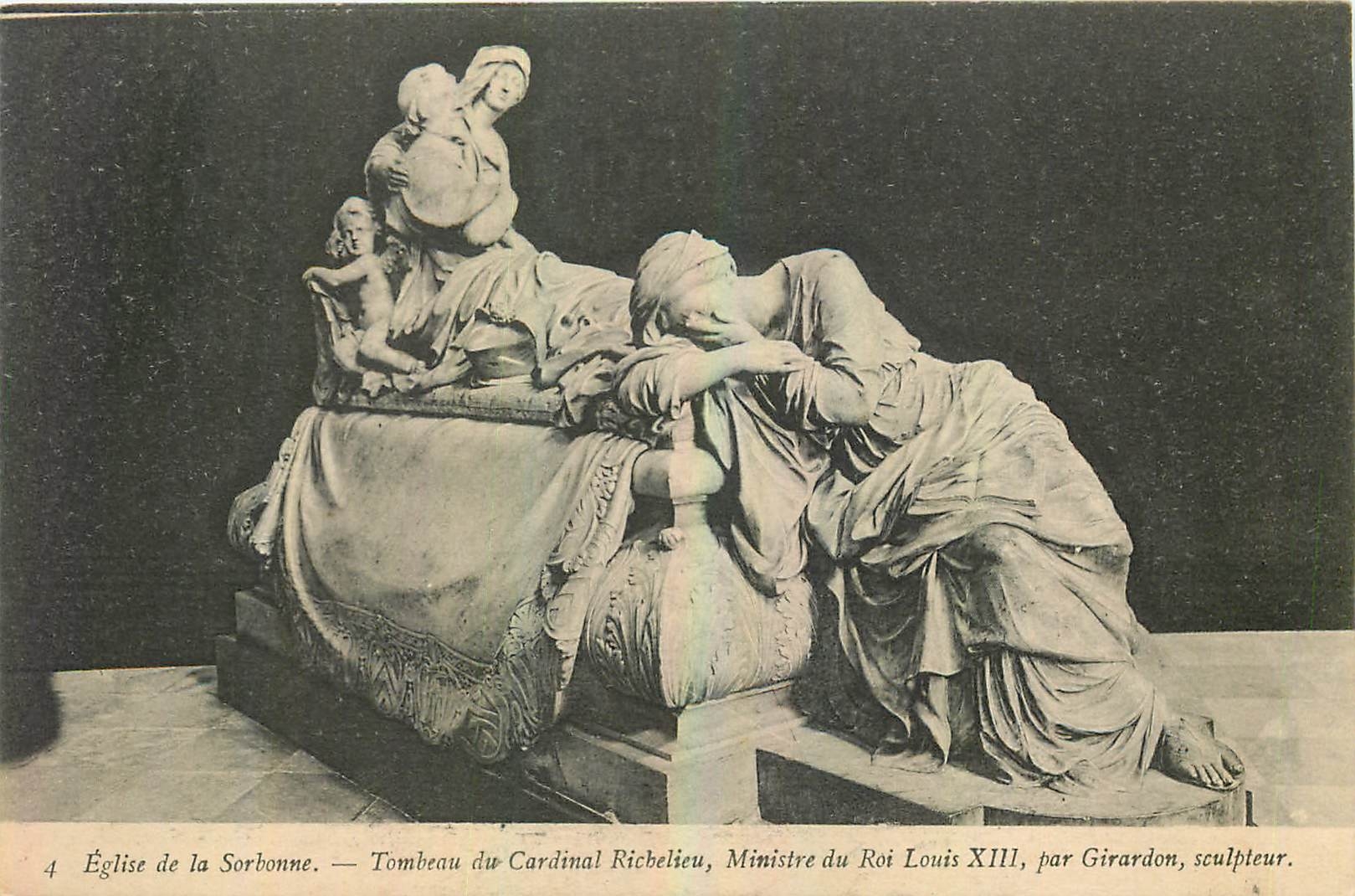 CPA Eglise de la Sorbonne Tombeau du Cardinal Richelieu ministre du Roi Louis XIII par Girardon scul