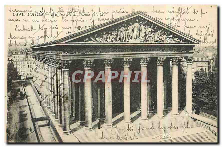 CPA Paris l'eglise Ste Madeleine 