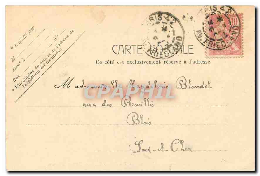 CPA Paris Eglise Notre Dame  — Rückseite